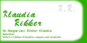 klaudia rikker business card